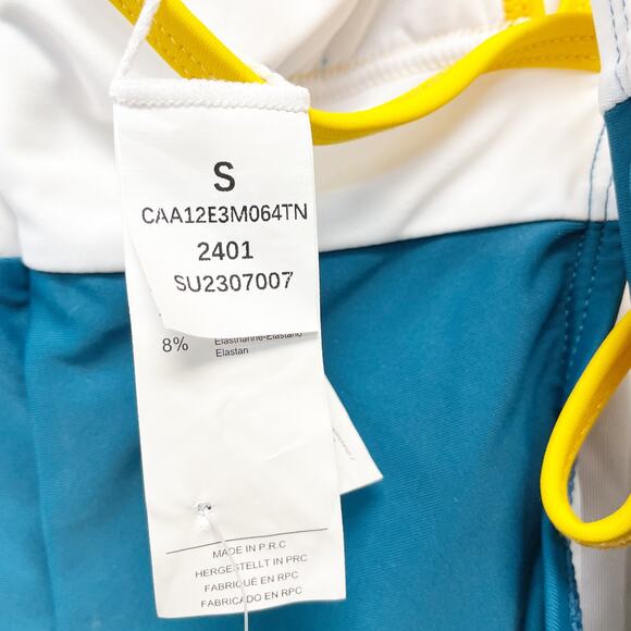 Cupshe Women's Keyhole Colorblock One Piece Swimsuit Blue Yellow Size Small - Picture 5 of 6